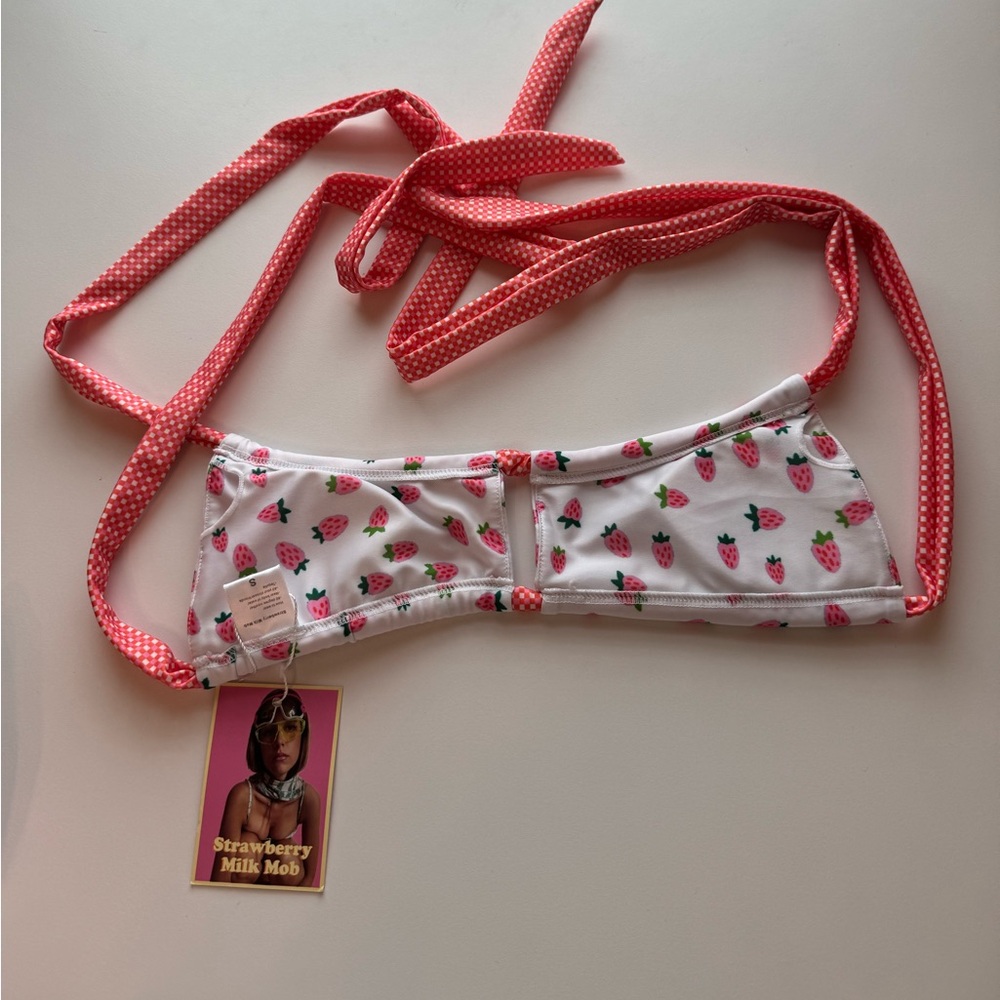STRAWBERRY MILK MOB Strawbaby Bikini Bandeau Top - Picture 5 of 9